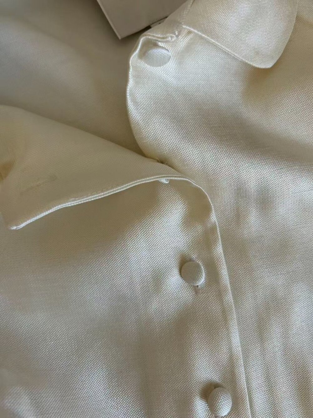 Reformation Haley-Kate Top US4 Ivory Cream Blouse French Quiet Lux - Picture 6 of 9